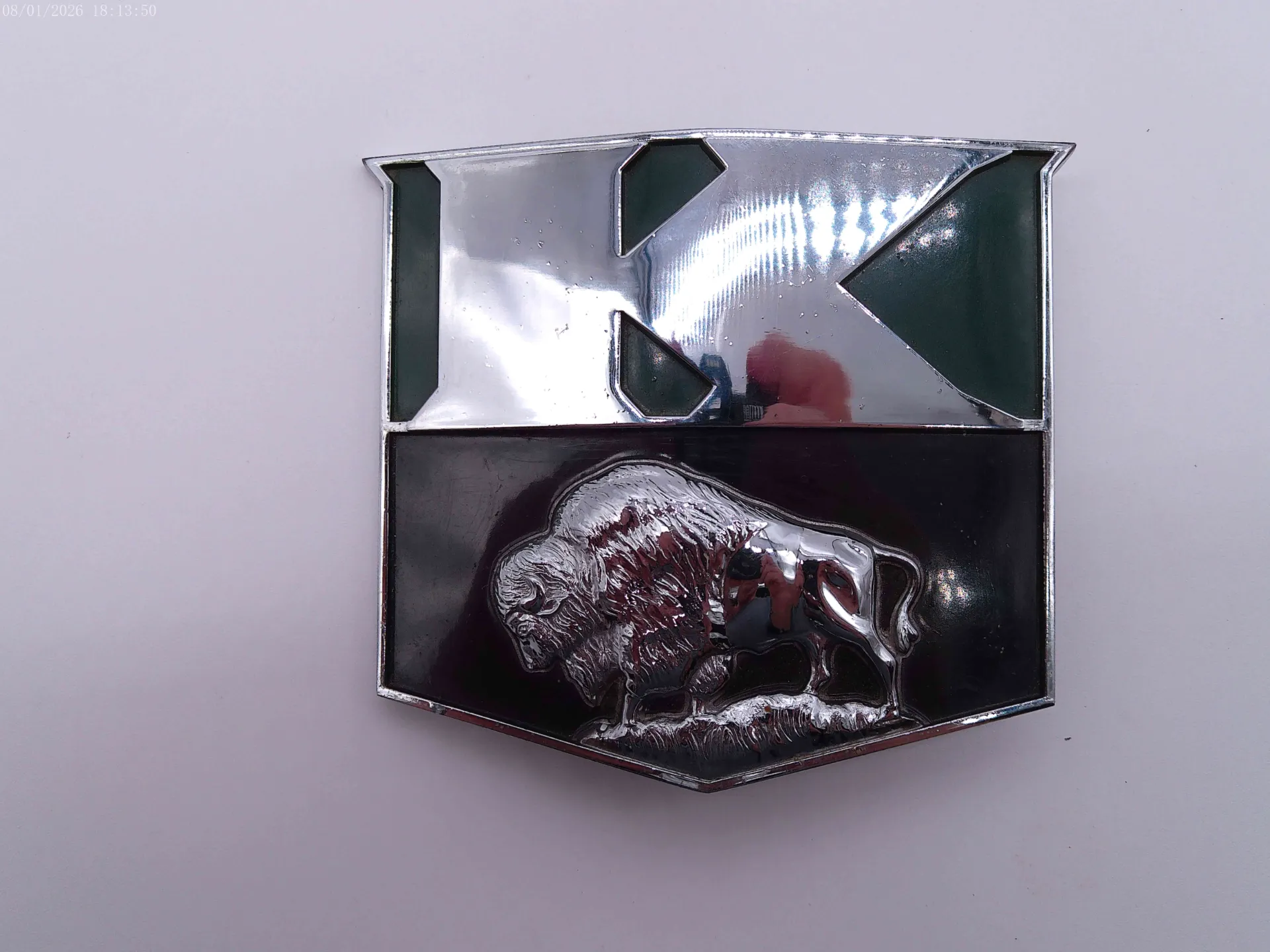 714987-X Kaiser Hood Emblem 1950's