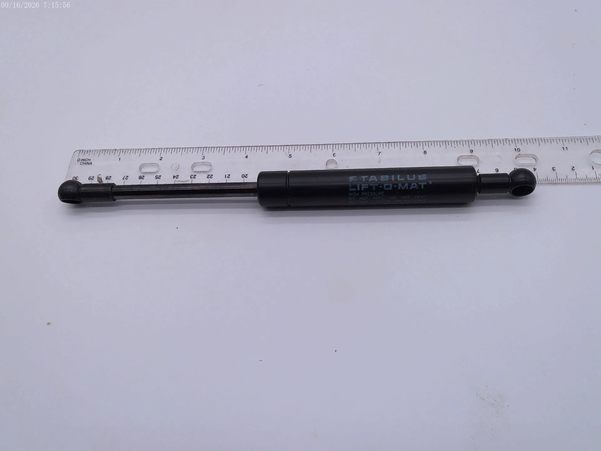 3023EO Stabilus Lift-o-Mat Gas Charged Lift Cylinder 9.6 in. 50 lbs.